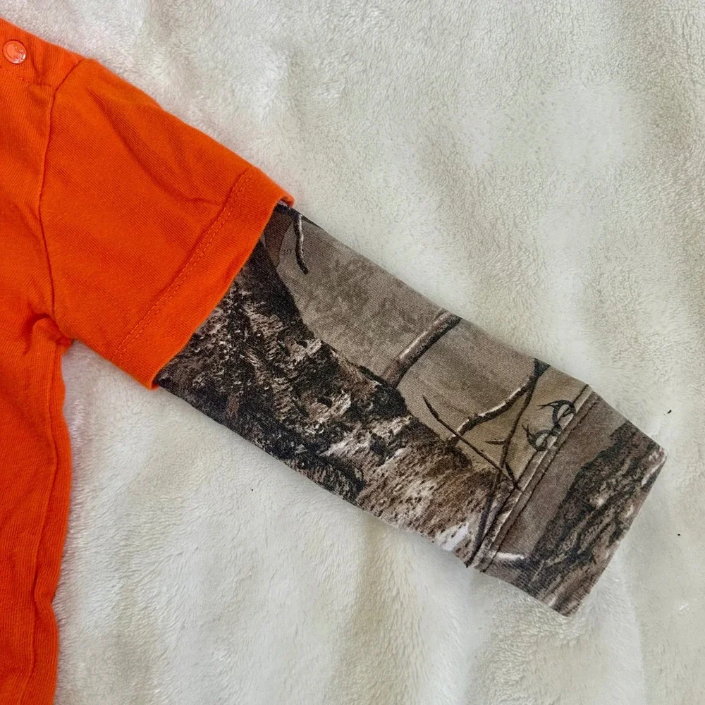 Carhartt‎ Baby Buck Stops Here Deer Camo Layered Bodysuit 24 Months